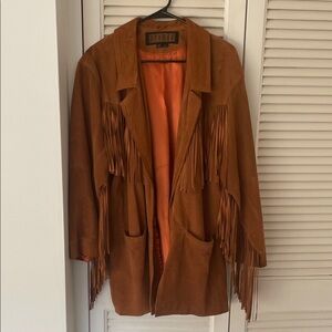 VINTAGE Studio Siena Fringe Suede Jacket